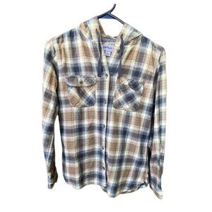 Carhartt size S. (4/6) flannel button up hoodie.
